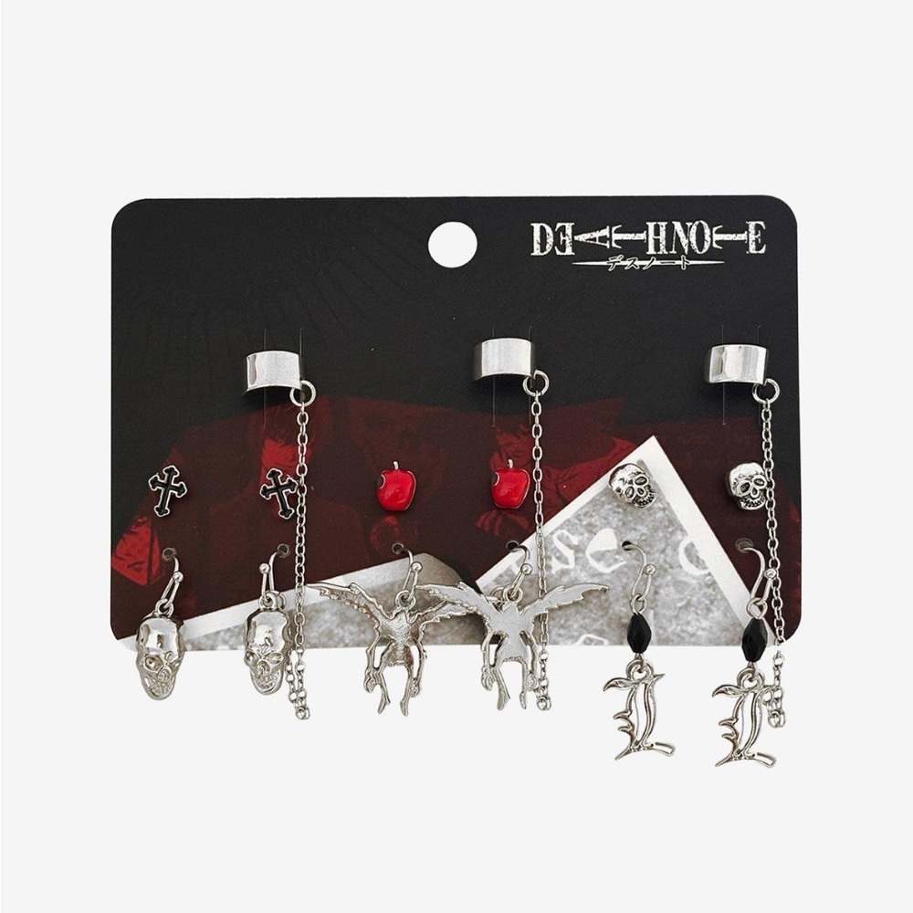 Death Note Icons Cuff Earring‎ Set Hot Topic